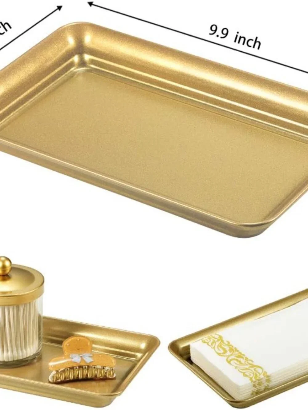 Farmhouse Metal Vanity Tray Guest Hand Towel Dispenser Kitchen Bathroom Decor - Picture 3 of 7